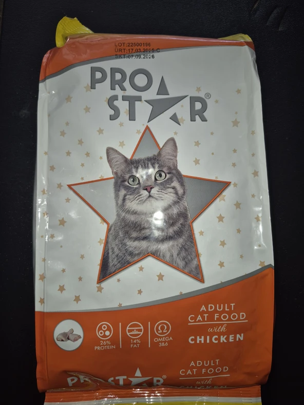 pro star 1.200 gr tavuklu kedi maması - 1