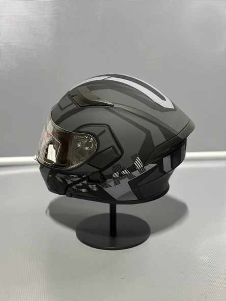 Jk-902 Güneş Vizörlü Çene Açılır Kask H1 GREY - 4