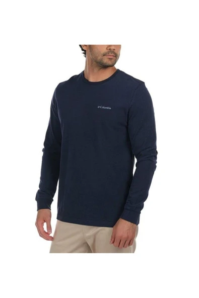 Columbia Cs0354 Csc M Basıc Sm Logo Ls Tee Pfg Lacivert ürün görseli 1
