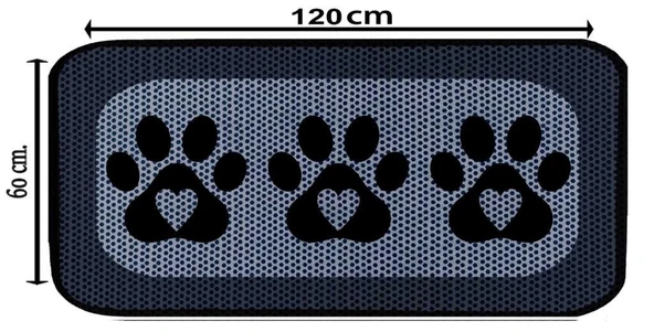 Aktunç Elekli Tuvalet Desenli Önü Kedi Kumu Paspası 60X120 cm DESEN 3 - Resim 2