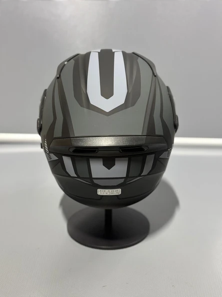 Jk-902 Güneş Vizörlü Çene Açılır Kask H1 GREY - 5
