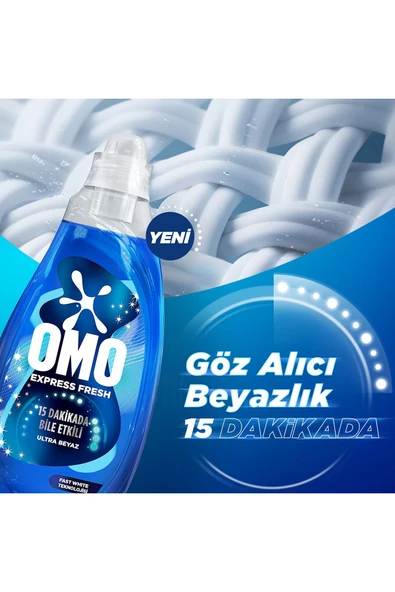 OMO Express Fresh Sıvı Deterjan 1480 ml Ultra Beyaz X1 Renkli Ve Siyahlar X1 Kötü Koku Karşıtı X1 - Resim 3