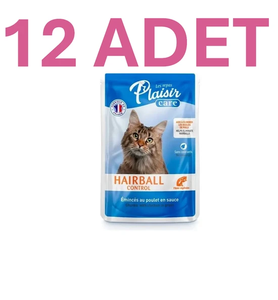 Plaisir Care 85 gr Hairball Control 12 Adet Yaş Kedi Maması - Resim 2