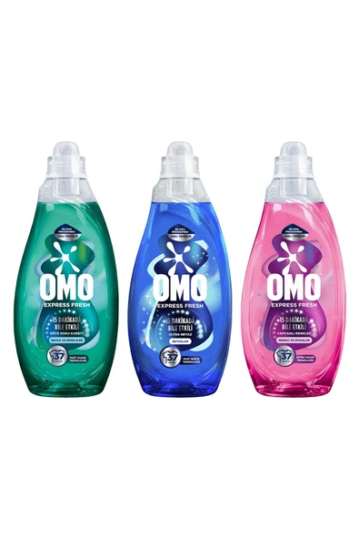 OMO Express Fresh Sıvı Deterjan 1480 ml Ultra Beyaz X1 Renkli Ve Siyahlar X1 Kötü Koku Karşıtı X1 - Resim 2