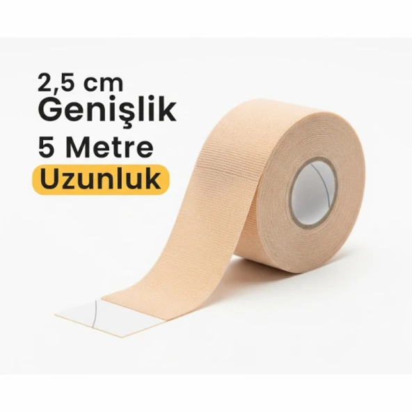 Kinezyo Ağrı Bandı 2.5 cm X 5 m Ten Rengi - Resim 2