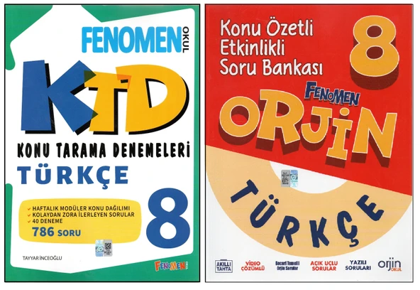 FENOMEN KTD+ORJİN 8. SINIF FEN B. (2 KİTAP) ürün görseli 1