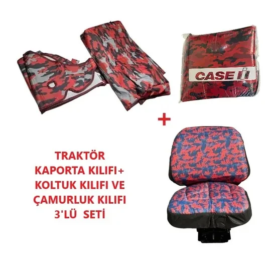 Case JX 60 E Traktör Kaporta Kılıfı Branda ve Koltuk Kılıfı Seti - 3