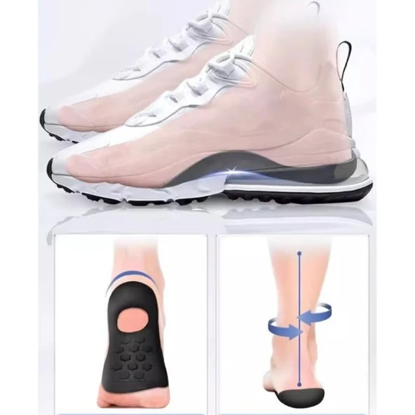 Esnek Düz Taban Düzeltici Topuk Yastığı 1 Çift - Resim 3