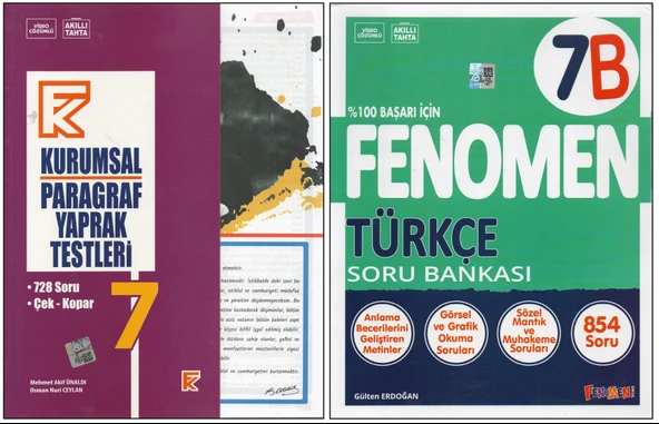 KURMAY 7. SINIF KURUMSAL PARAGRAF YT+FENOMEN 7B TÜRKÇE (2 KİTAP) ürün görseli