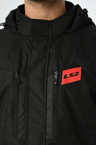 LS2 METROPOLIS EVO MONT SİYAH-KIRMIZI - Resim 3