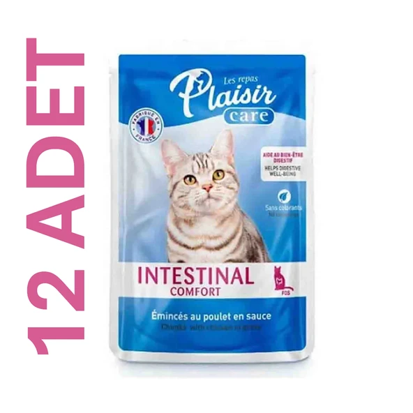 Plaisir Care Intestinal Comfort Sos İçinde Tavuklu Yetişkin Kedi Konservesi 85 gr(12ADET) - 1