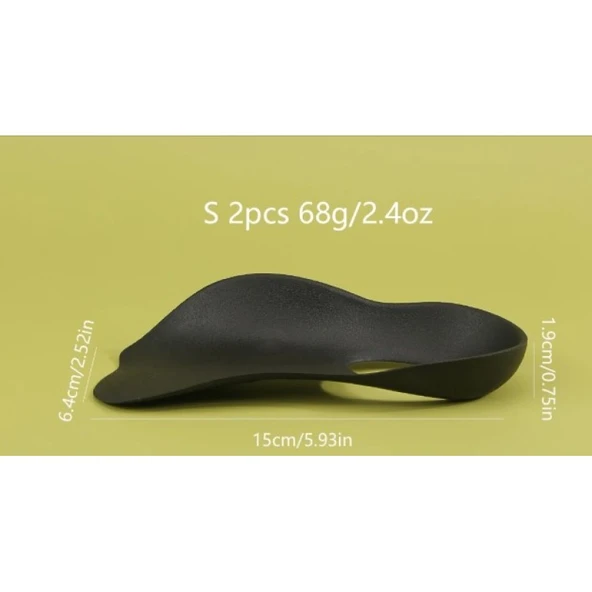 Esnek Düz Taban Düzeltici Topuk Yastığı 1 Çift - Resim 5