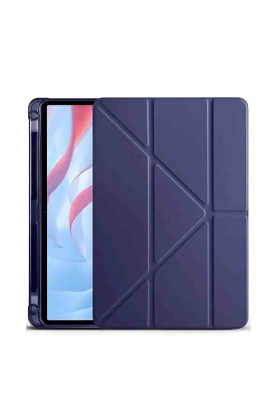 Honor Pad X9A Uyumlu 11.5" Fuchsia Trifolding Kalem Bölmeli Standlı Tablet Kılıfı - Resim 7