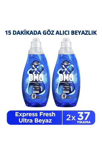 Omo Express Fresh Ultra Beyaz Sıvı Çamaşır Deterjanı 1480 ml X2 ürün görseli