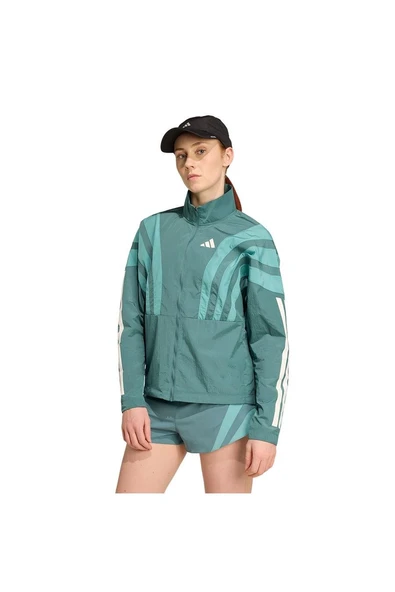 adidas Kadın Yeşil  ADIZERO A JKT W HZ3694 - Resim 2