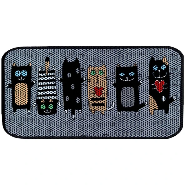 Aktunç Elekli Tuvalet Desenli Önü Kedi Kumu Paspası 60X120 cm DESEN 1 ürün görseli