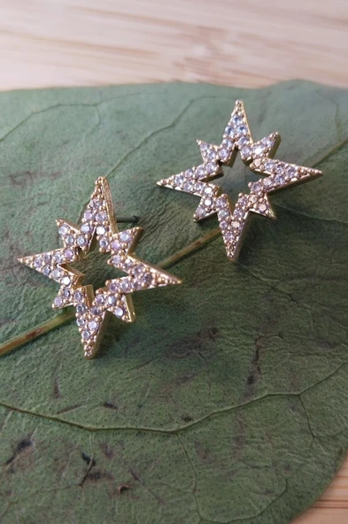 Monalisa Home Gold Renk Lüks Gösterişli  Figürlü  Küpe ürün görseli 1