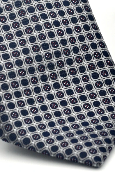 Füme Karışık Desenli Gri Dokuma Kumaş Mendilli Slim Fit Kravat // SDK-2502-4 - Resim 3