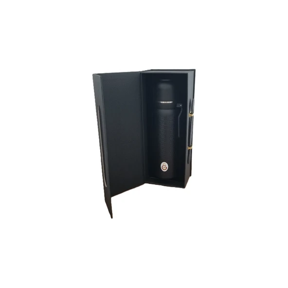 AKILLIELMA-GALATASARAY 587193 ÇELİK TERMOS BARDAKLI KAPAK SİYAH 650 ML - Resim 3