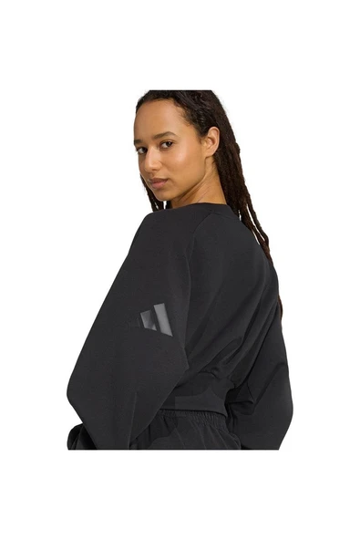 adidas Kadın  Siyah  Sweatshirt W ALL SZN SL SW JM3836 - Resim 5