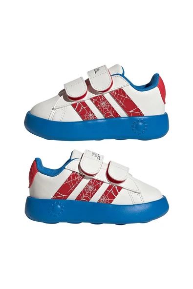 adidas Beyaz Bebek   Yürüyüş Ayakkabısı GRAND COURT SPIDER-MAN CF I JQ8072 - Resim 11