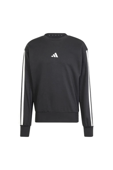 adidas Erkek  Siyah  Sweatshirt M 3S FT SWT JE6372 ürün görseli 1