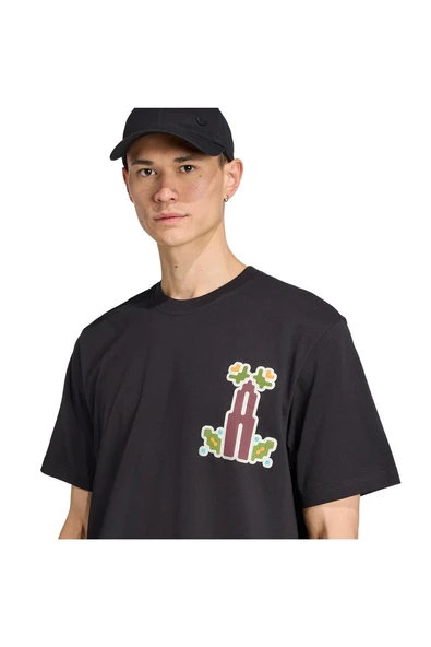 Erkek  Siyah  T-Shirt MG LO TEE JY2974 - Resim 5