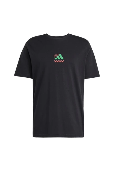 adidas Erkek  Siyah  T-Shirt M L PIZZA TEE JM0347 ürün görseli 1