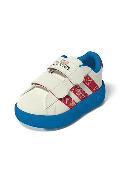 adidas Beyaz Bebek   Yürüyüş Ayakkabısı GRAND COURT SPIDER-MAN CF I JQ8072 - Resim 12