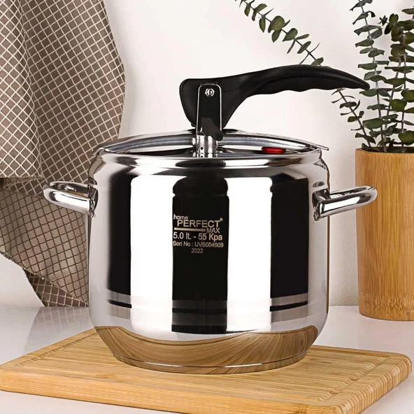 Home Perfect 5 Litre Klasik Çelik Düdüklü Tencere - 2