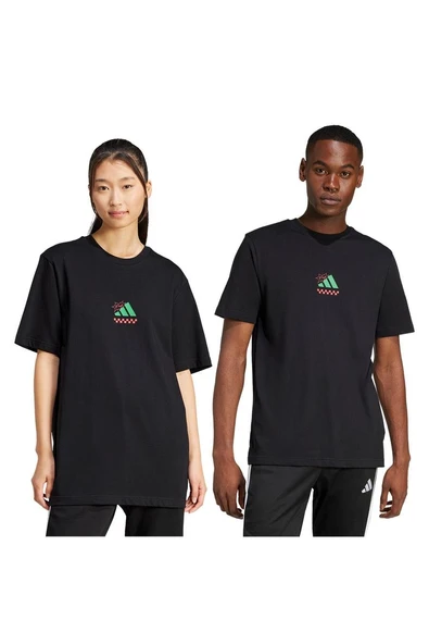 adidas Erkek  Siyah  T-Shirt M L PIZZA TEE JM0347 - Resim 7