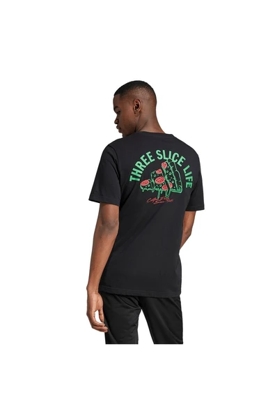 adidas Erkek  Siyah  T-Shirt M L PIZZA TEE JM0347 - Resim 2
