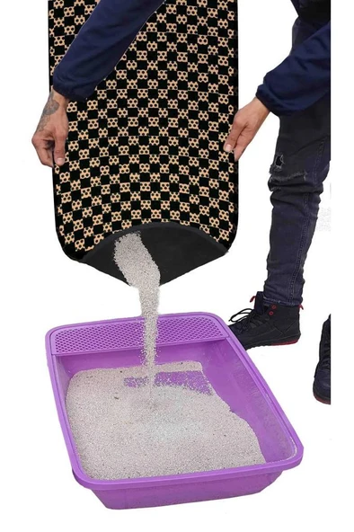 Aktunç Elekli Tuvalet Desenli Önü Kedi Kumu Paspası 60X120 cm DESEN 4 - 3