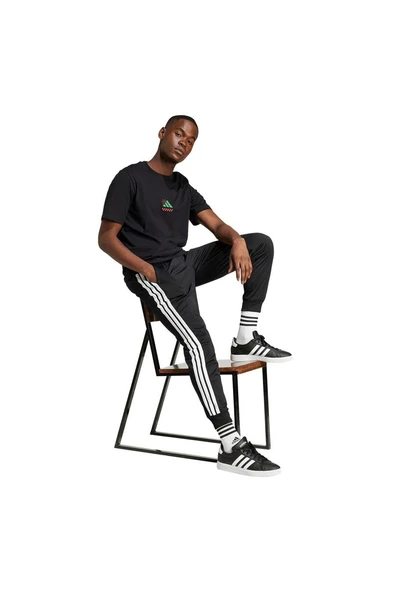 adidas Erkek  Siyah  T-Shirt M L PIZZA TEE JM0347 - Resim 3