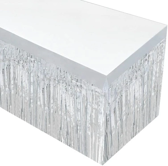 Periboia Gümüş Metalize Masa Eteği - 3