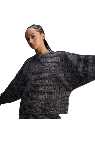 adidas Kadın  Siyah  Sweatshirt aSMC LOOSE SS P JN2215 - Resim 5