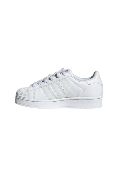 adidas Unisex Çocuk  Beyaz  Sneaker SUPERSTAR LED LIGHTS CF EL C JQ6419 - Resim 5