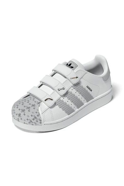 adidas Unisex Çocuk  Beyaz  Sneaker SUPERSTAR II CF C JP8083 - Resim 12