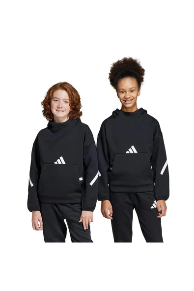 adidas Siyah Unisex Çocuk   Sweatshirt J Z.N.E. HD IS6916 - Resim 8