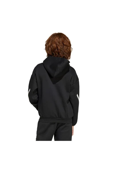adidas Siyah Unisex Çocuk   Sweatshirt J Z.N.E. HD IS6916 - Resim 3