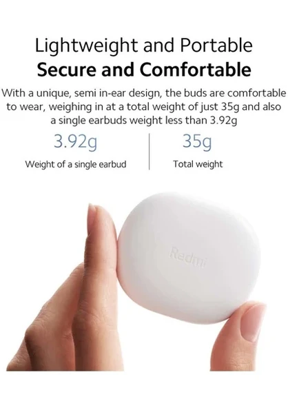 Xiaomi Redmi Buds 4 Lite Bluetooth Kulaklık Beyaz - 3
