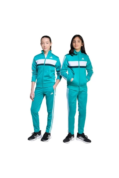 adidas Unisex Çocuk Yeşil Eşofman  J 3S TIBERIO TS JM5132 - Resim 10
