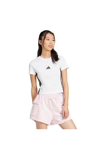 adidas Kadın  Beyaz  T-Shirt W 3S SJ BABY T JE1239 - 4