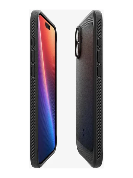 Spigen iPhone 16 Plus ile Uyumlu Kılıf Rugged Armor MagFit MagSafe Özellikli Matte Black - 4