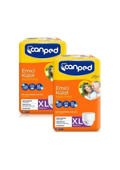 Canped Emici Külot Hasta Bezi Extra Büyük Boy XL  60 adet ürün görseli