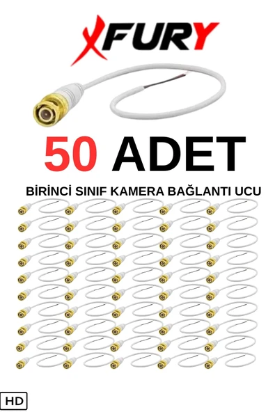 FURY 50 Adet A Kalite Kablolu Hazır BNC Kablolu Konnektör ürün görseli