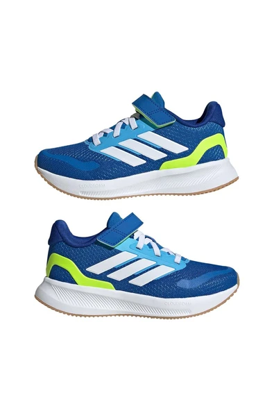 adidas Unisex Çocuk  Mavi  Koşu Ayakkabısı RUNFALCON 5 EL C JQ5610 - Resim 10