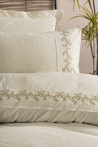 Cotton Keten Çift Kişilik Nevresim Takımı Darian - Resim 3