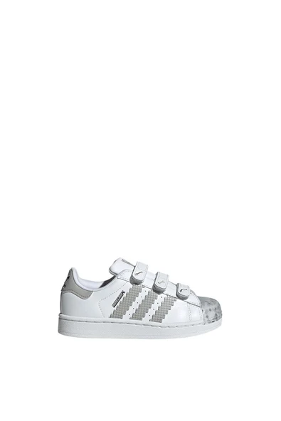 adidas Unisex Çocuk  Beyaz  Sneaker SUPERSTAR II CF C JP8083 - Resim 2