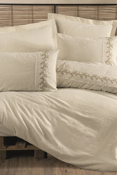 Cotton Keten Çift Kişilik Nevresim Takımı Darian - Resim 2